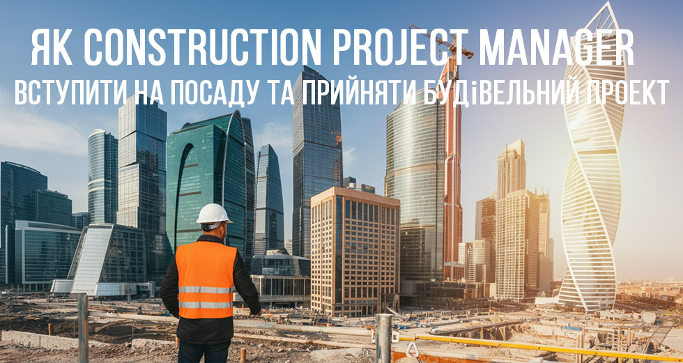 Як Construction Project Manager вступити на посаду та прийняти будівельний проект